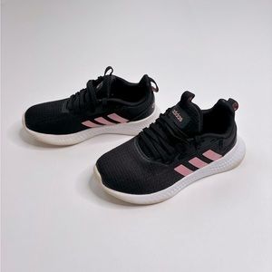 ADIDAS Kid size 11 Running Shoes Black And Pink